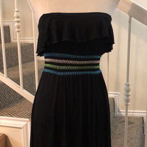 XOXO Small Black Strapless Spandex Dress